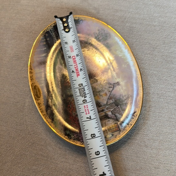 Thomas Kinkade Lamplight Lane 2nd Lamplight Village Collector Plate 6964 NO COA - Picture 6 of 6